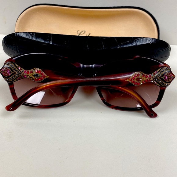 Judith Lieber Stunning Handmade in Japan  Crystal Encrusted Vintage Sunglasses - Picture 3 of 12